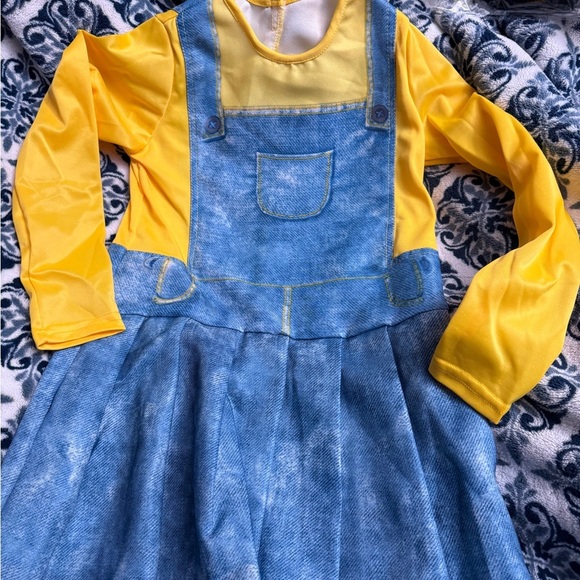 Rubie's Despicable Me Minions Girls sz M Yellow Blue Costume Dress& Goggles NEW - Picture 3 of 16